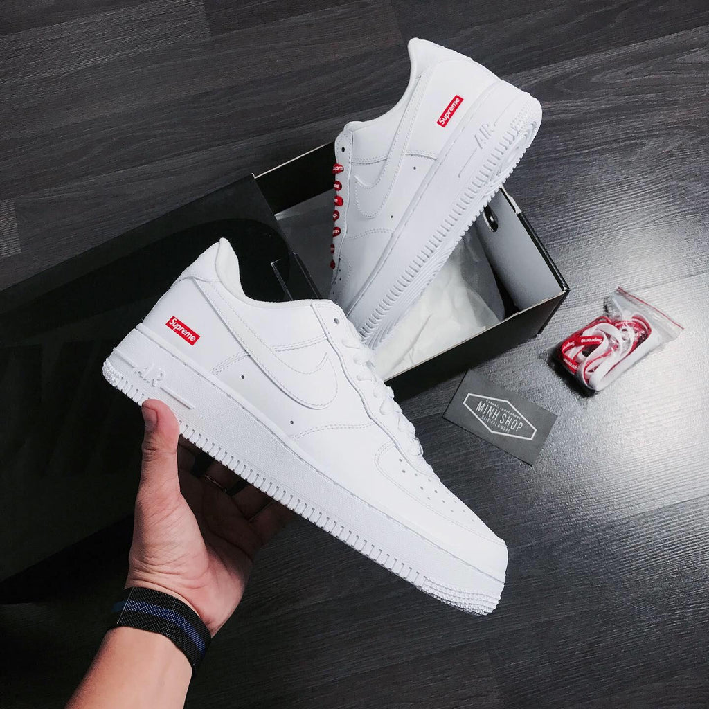 Nike  Air Force 1x Supreme Low 'Box Logo - White'