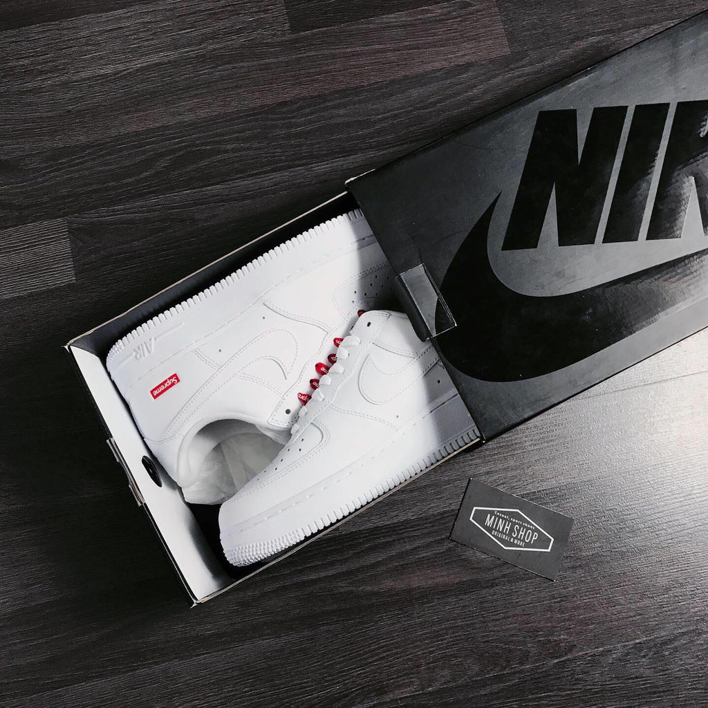 Nike  Air Force 1x Supreme Low 'Box Logo - White'