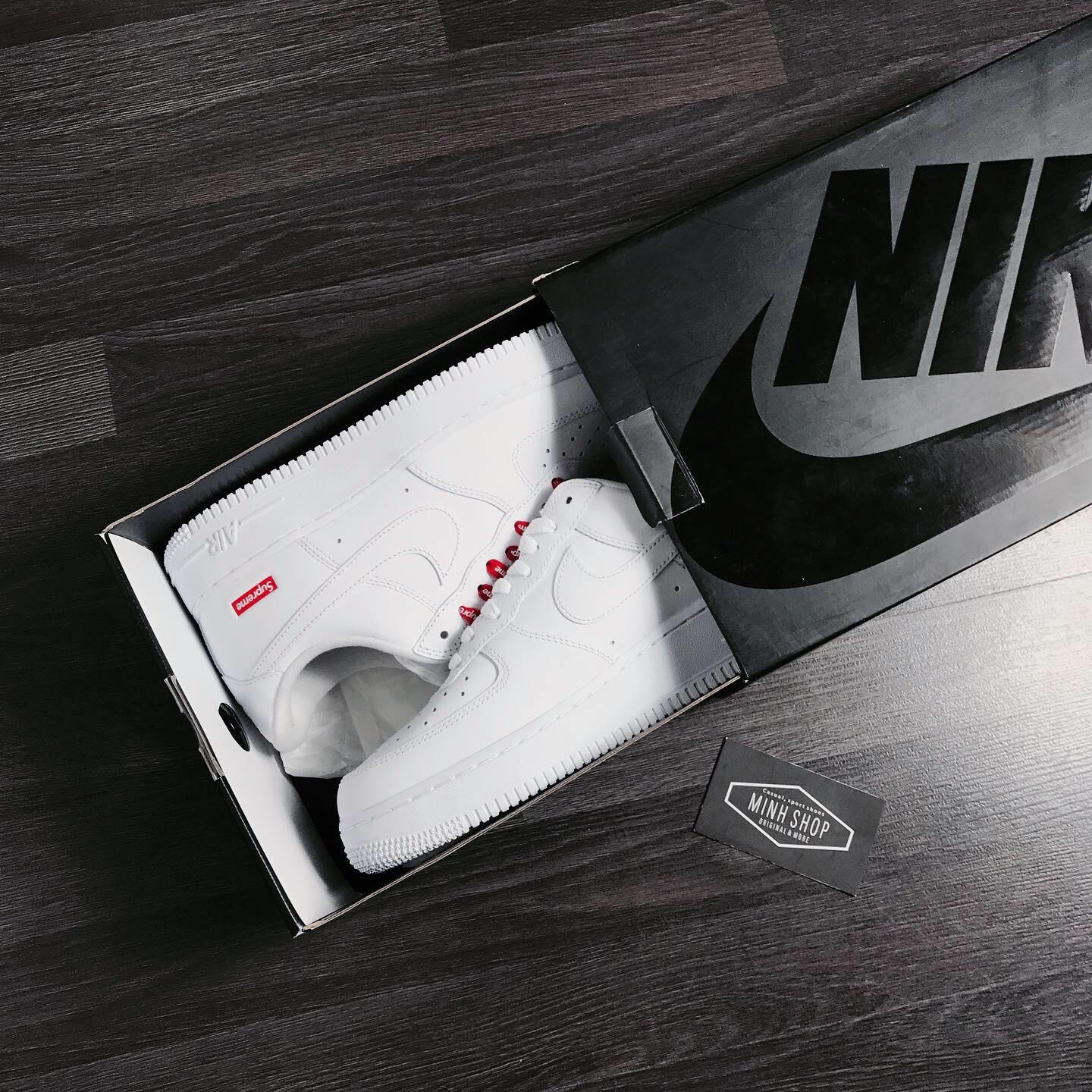 Nike  Air Force 1x Supreme Low 'Box Logo - White'