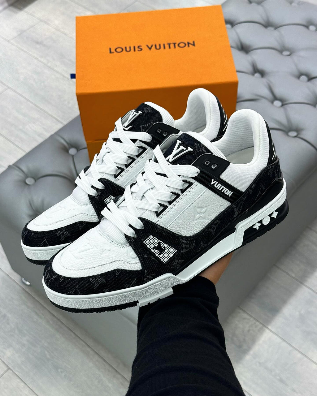 Louis Vuitton LV Trainer Sneaker ‘Monogram Black Denim’