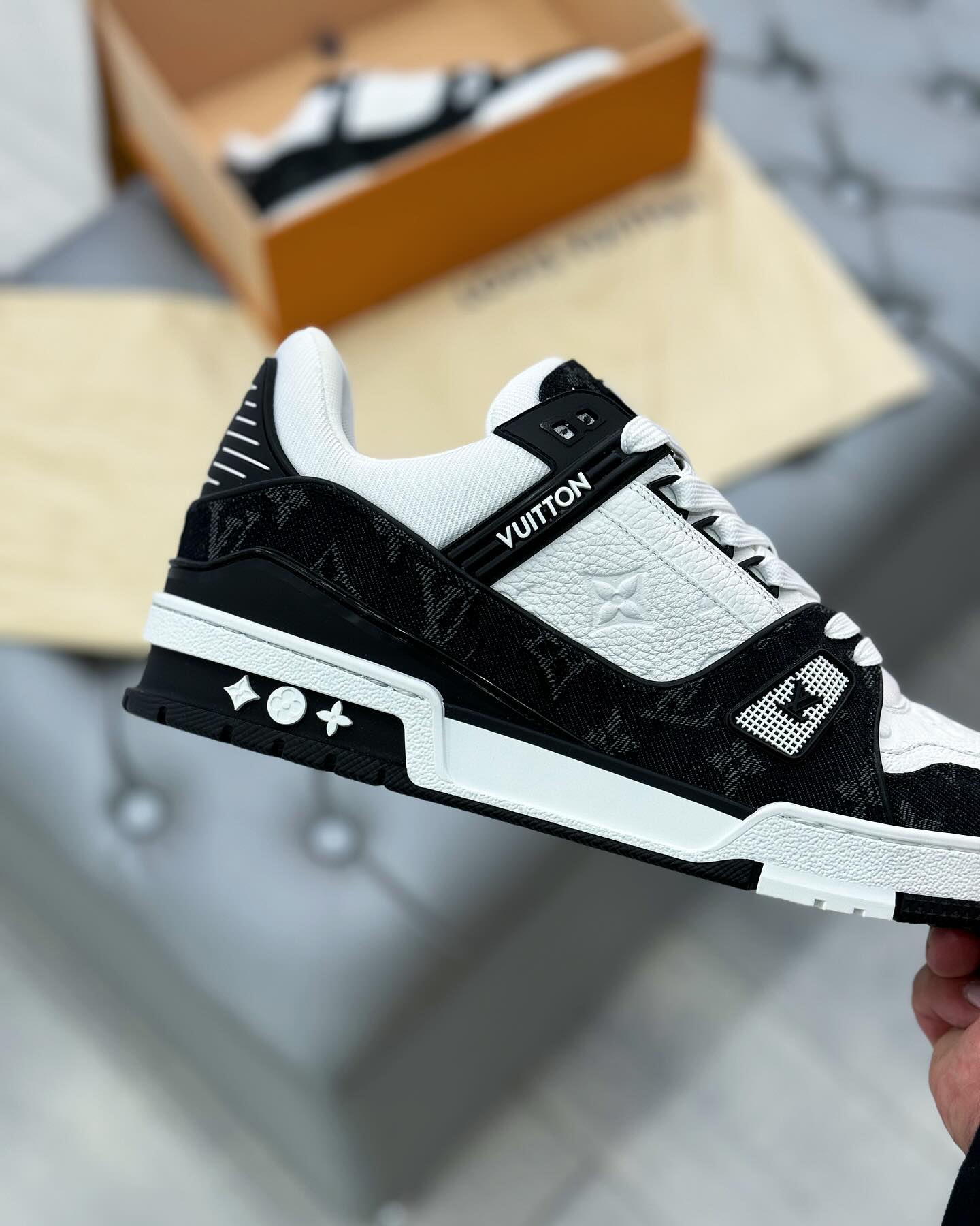 Louis Vuitton LV Trainer Sneaker ‘Monogram Black Denim’