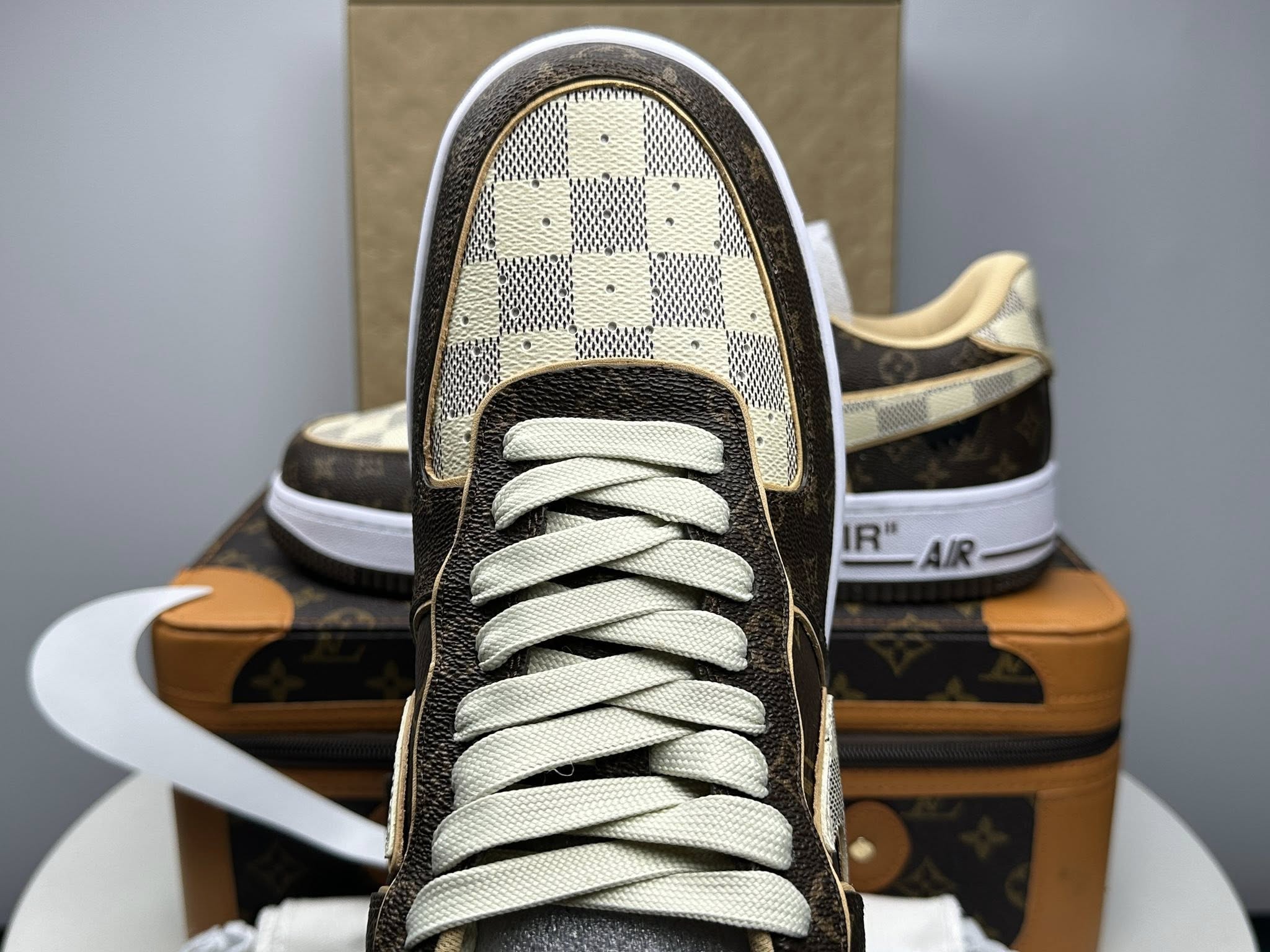 Louis Vuitton x Nike Air Force 1 Low 'Monogram Brown Damier Azur'
