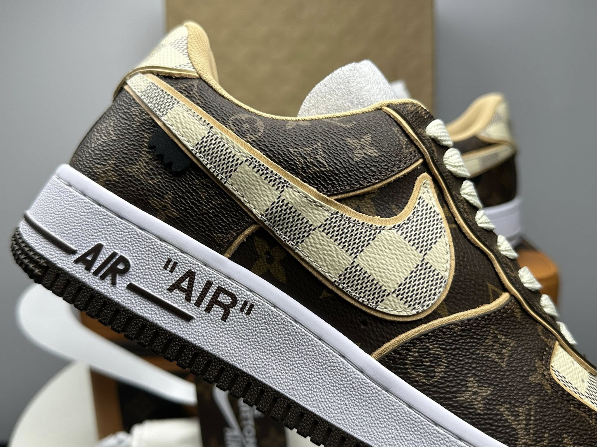 Louis Vuitton x Nike Air Force 1 Low 'Monogram Brown Damier Azur'