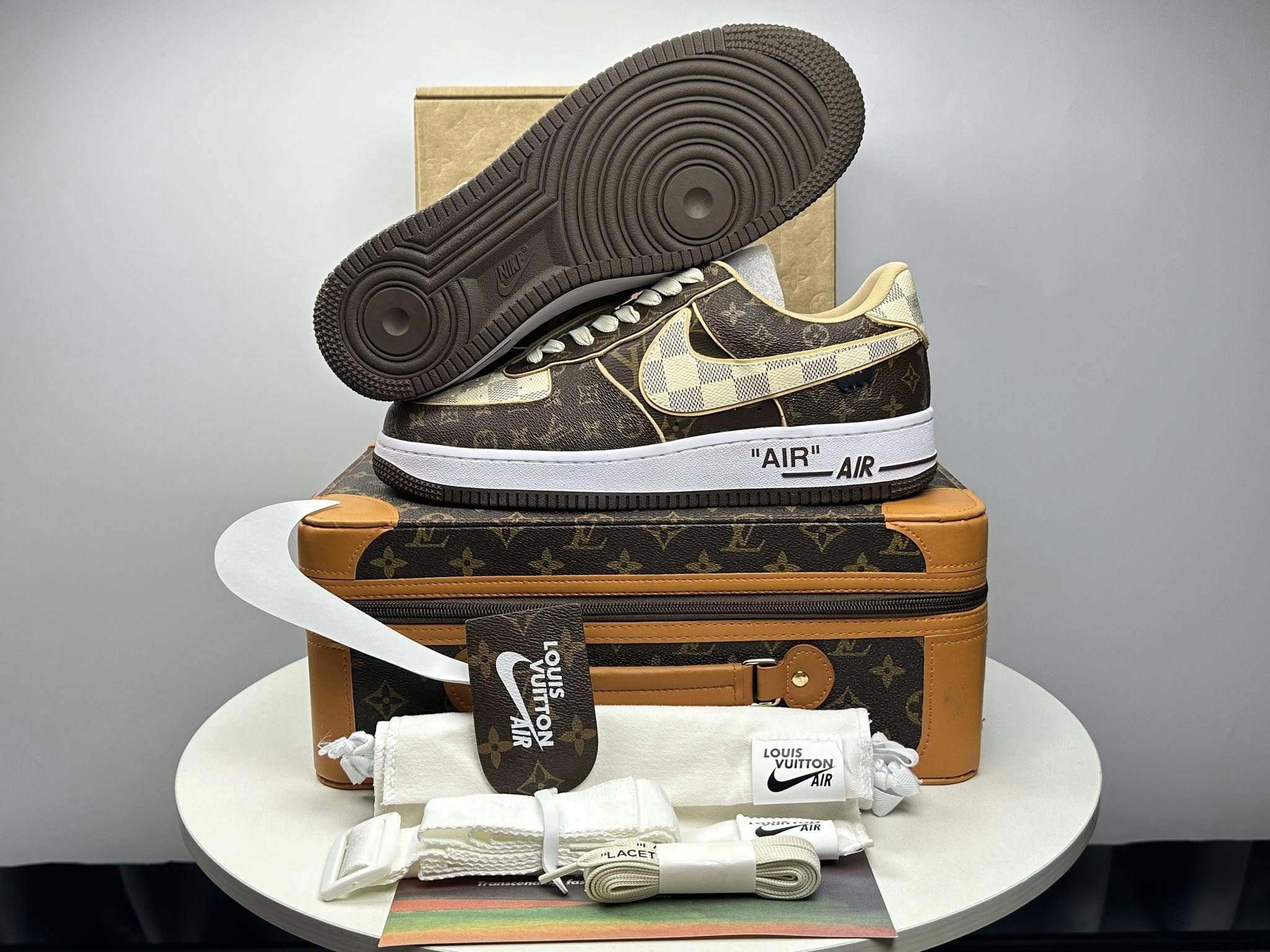 Louis Vuitton x Nike Air Force 1 Low 'Monogram Brown Damier Azur'