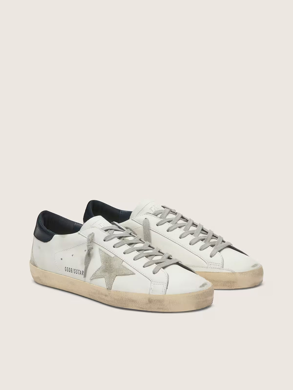 Golden Goose Super-Star with suede star and blue heel tab