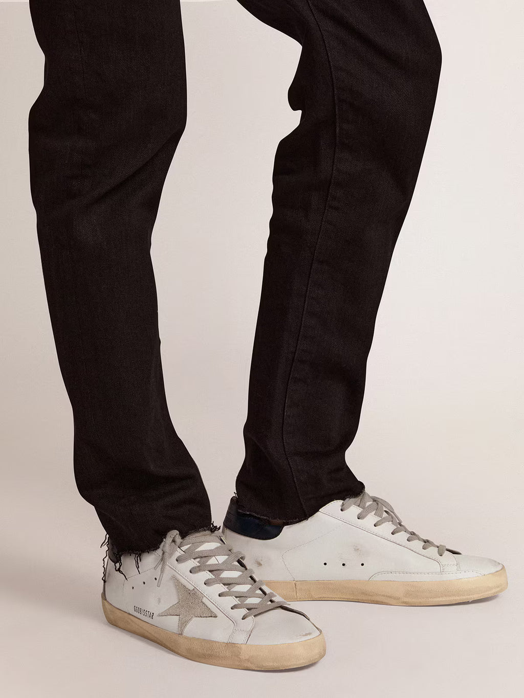 Golden Goose Super-Star with suede star and blue heel tab