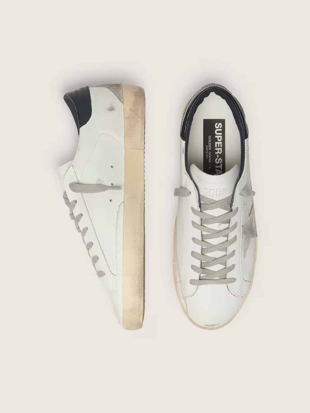Golden Goose Super-Star with suede star and blue heel tab