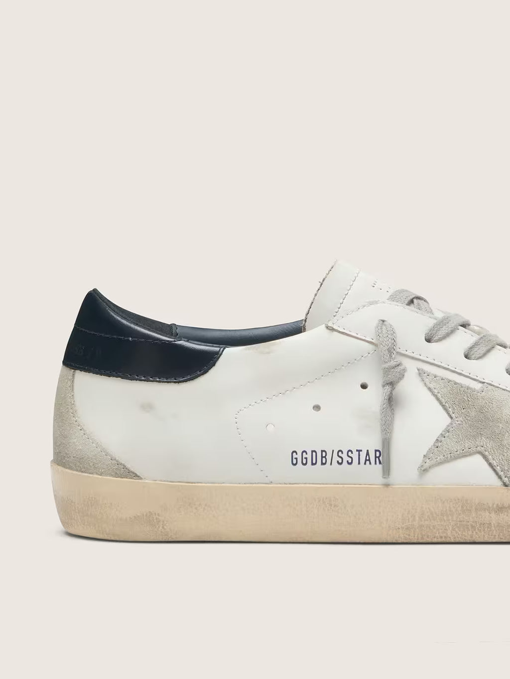 Golden Goose Super-Star with suede star and blue heel tab