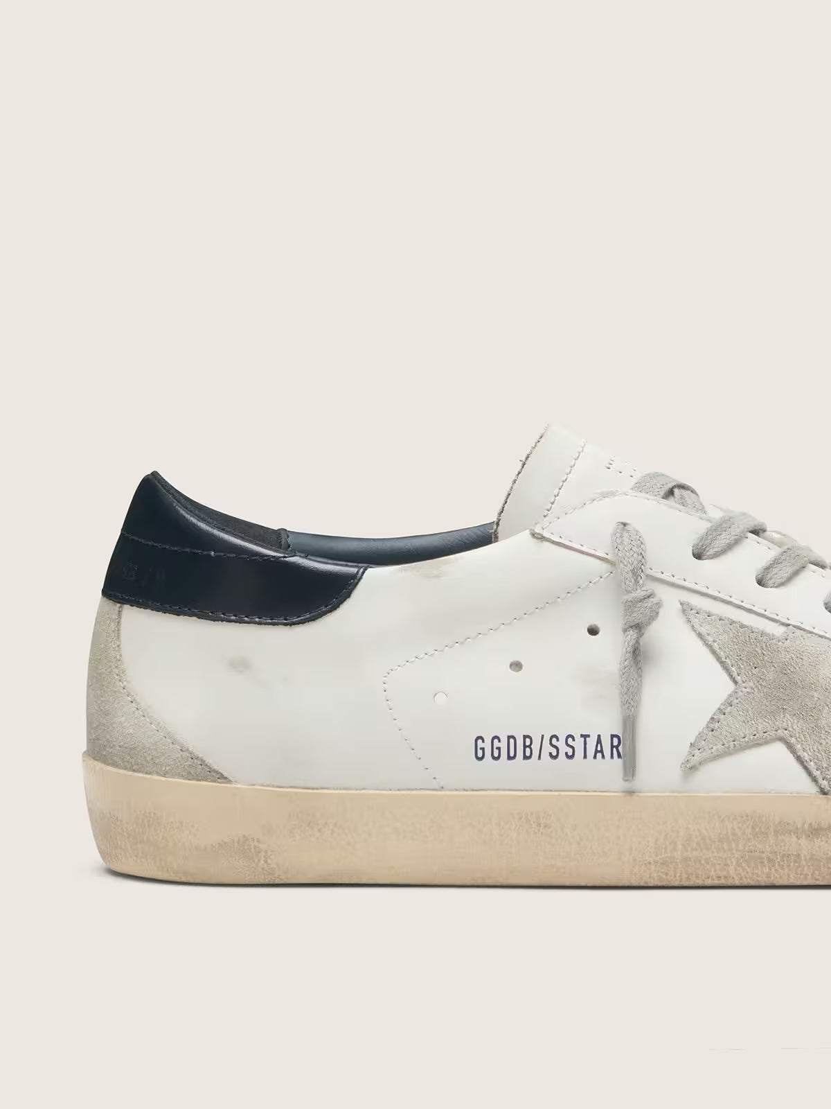 Golden Goose Super-Star with suede star and blue heel tab