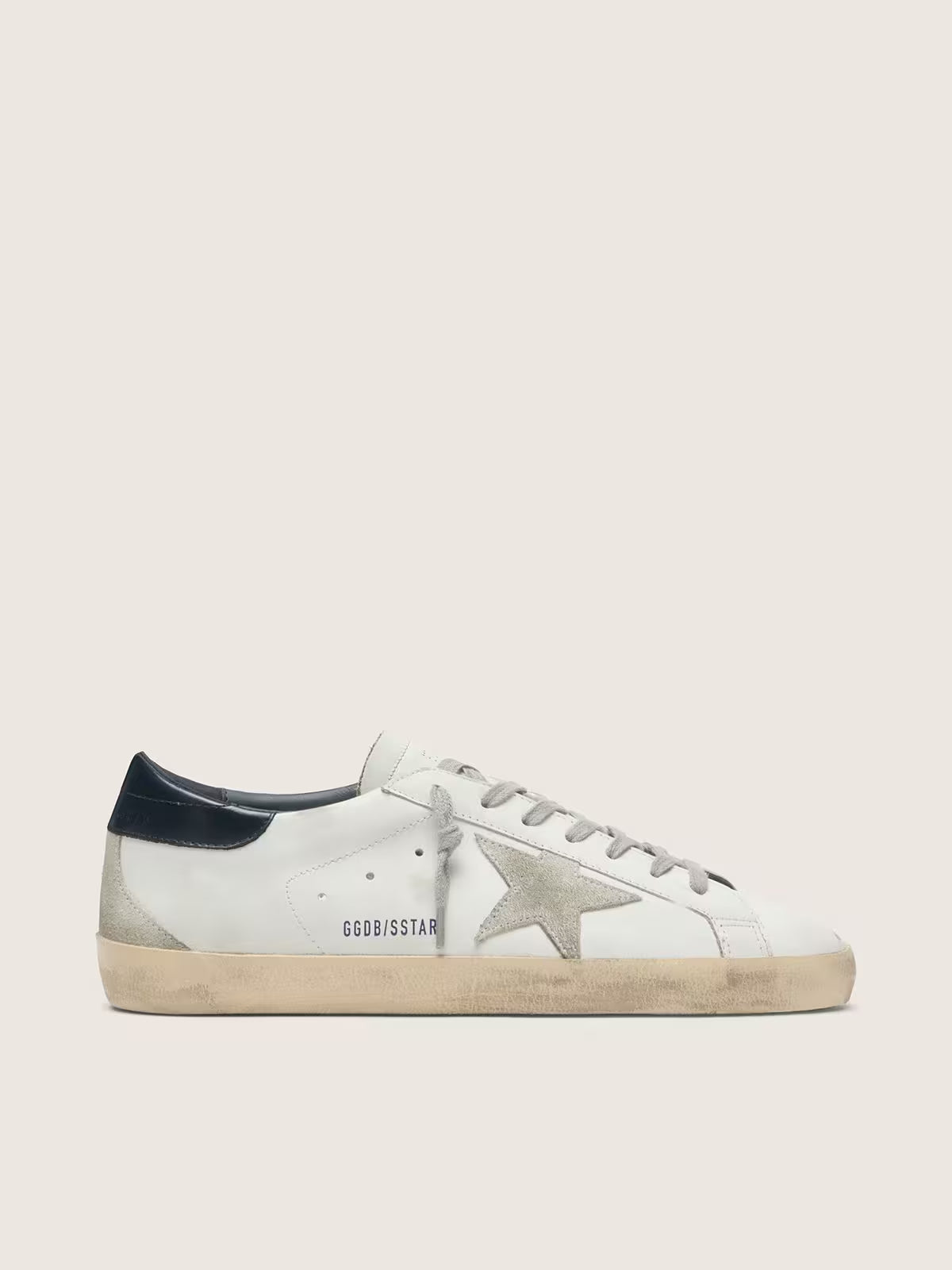 Golden Goose Super-Star with suede star and blue heel tab