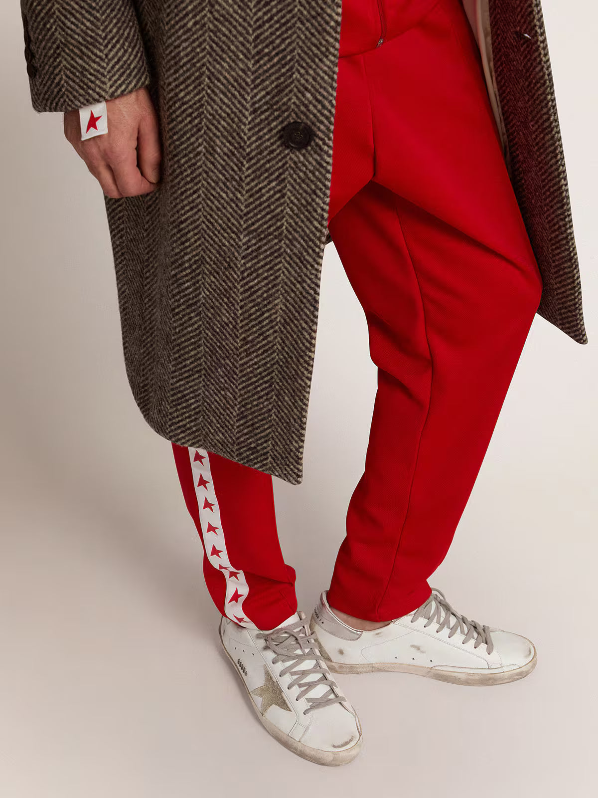 Golden Goose Super-Star with silver heel tab and lettering