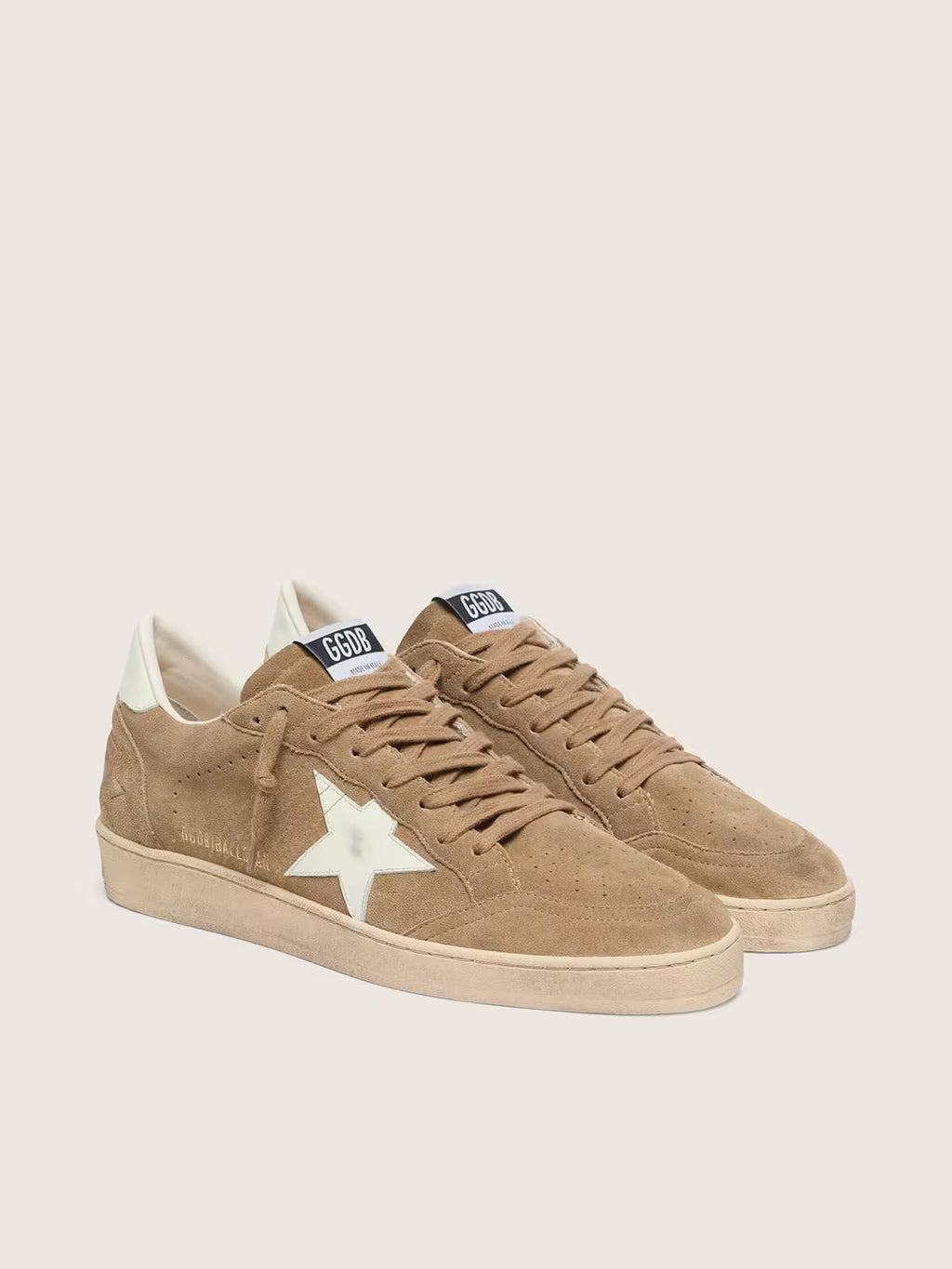 Golden Goose Ball Star in brown suede with white leather star