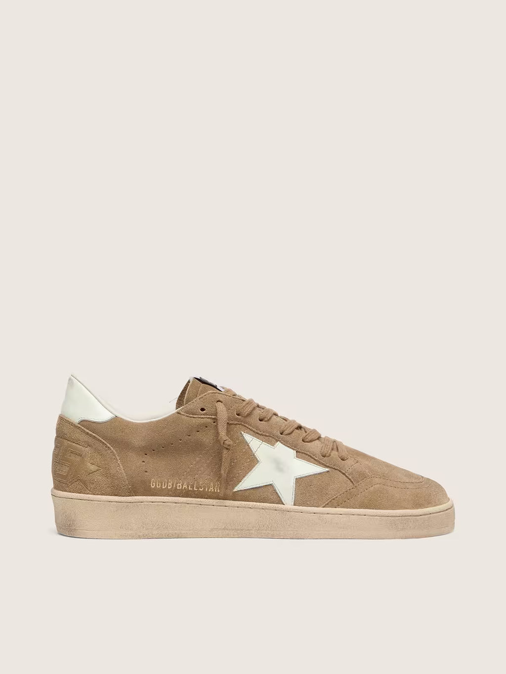Golden Goose Ball Star in brown suede with white leather star