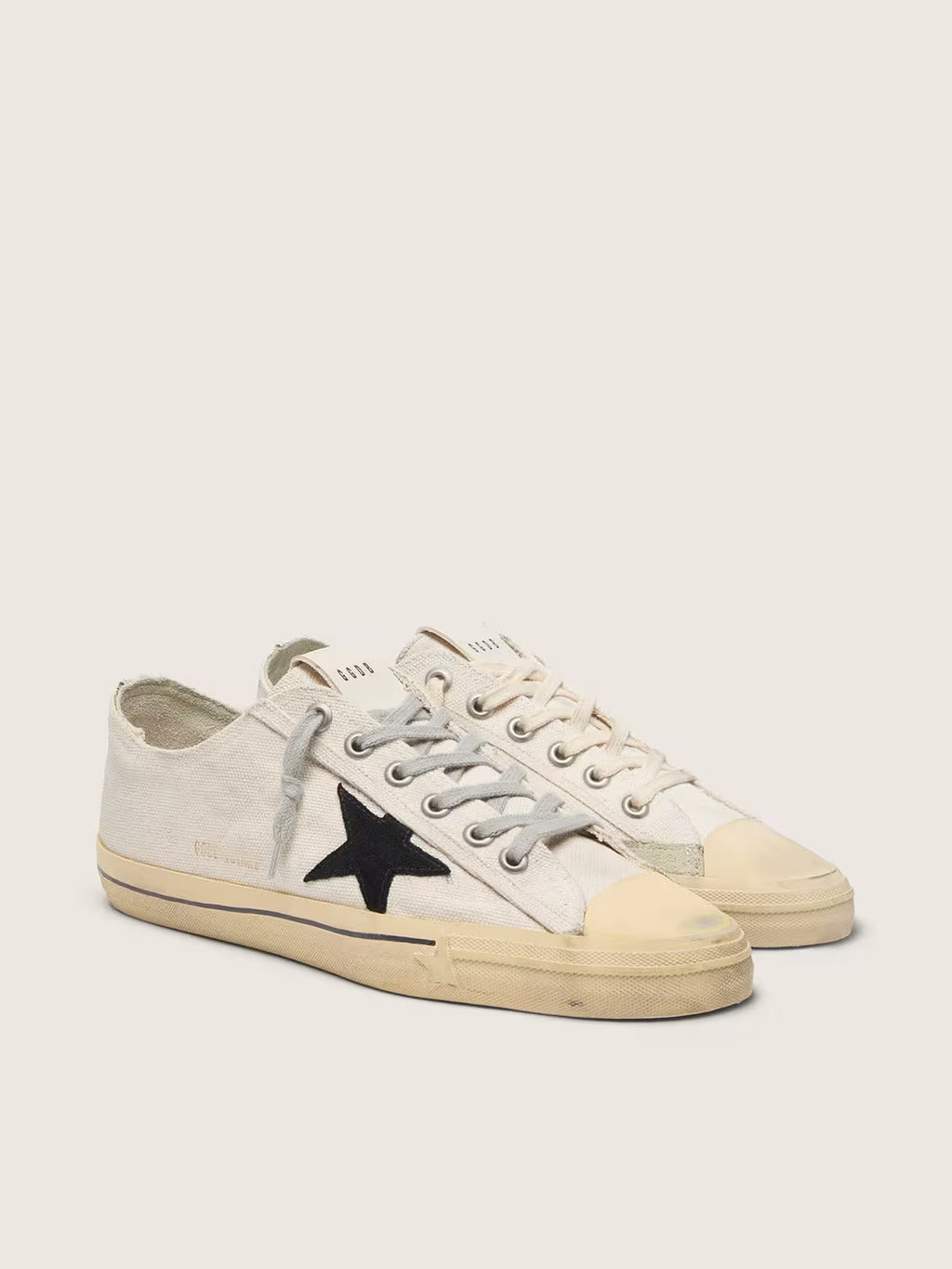 Golden Goose V-Star with black suede star and embroidered lettering