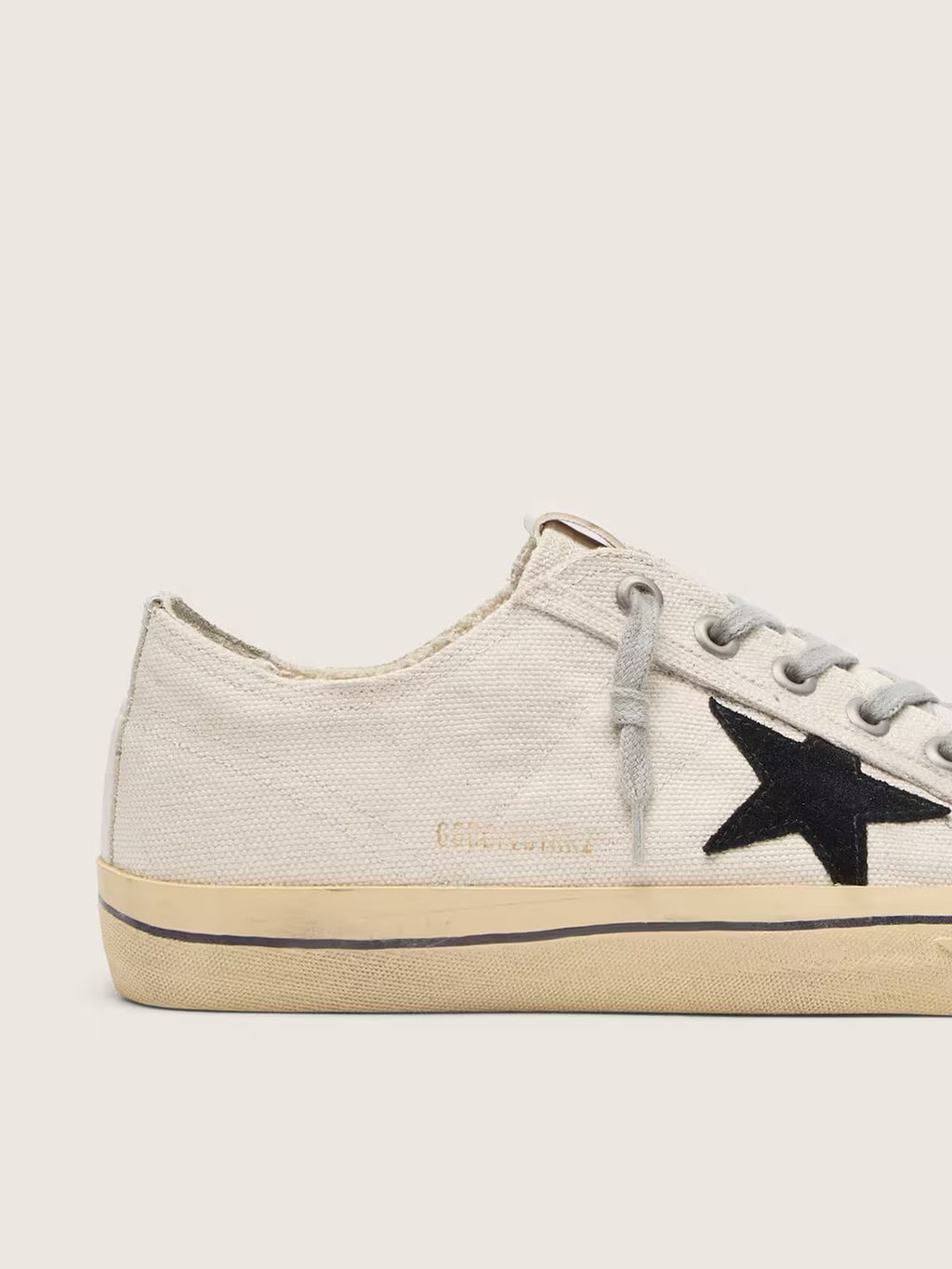 Golden Goose V-Star with black suede star and embroidered lettering