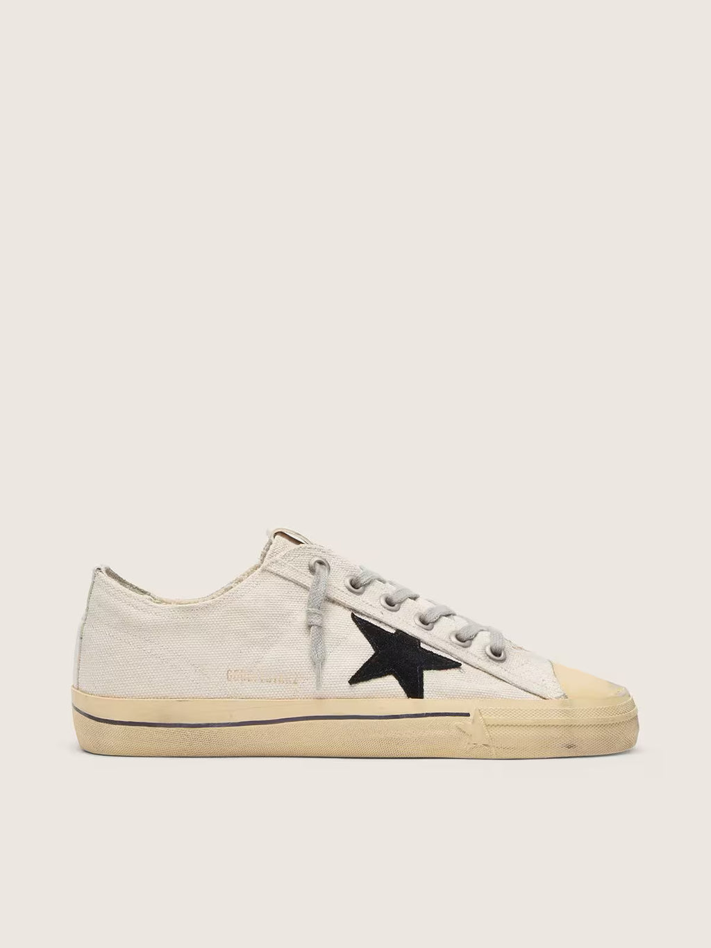 Golden Goose V-Star with black suede star and embroidered lettering