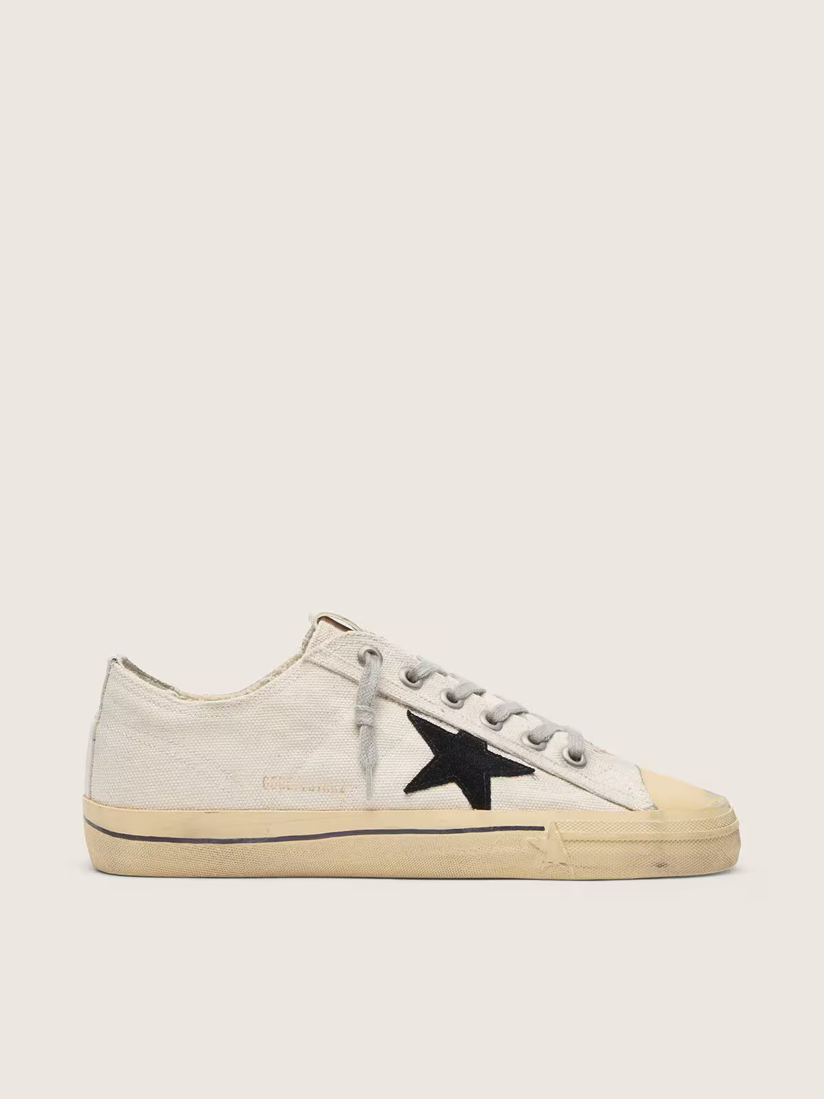 Golden Goose V-Star with black suede star and embroidered lettering