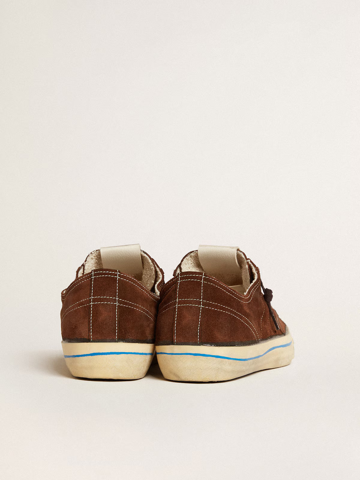 Golden Goose V-Star LTD sneakers in dark brown suede with tone-on-tone star