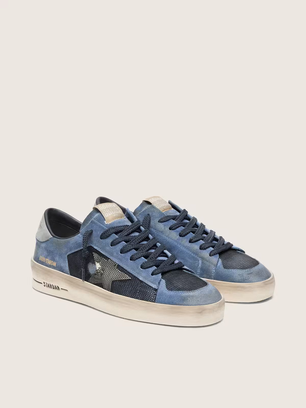 Golden Goose Stardan in blue suede with white star