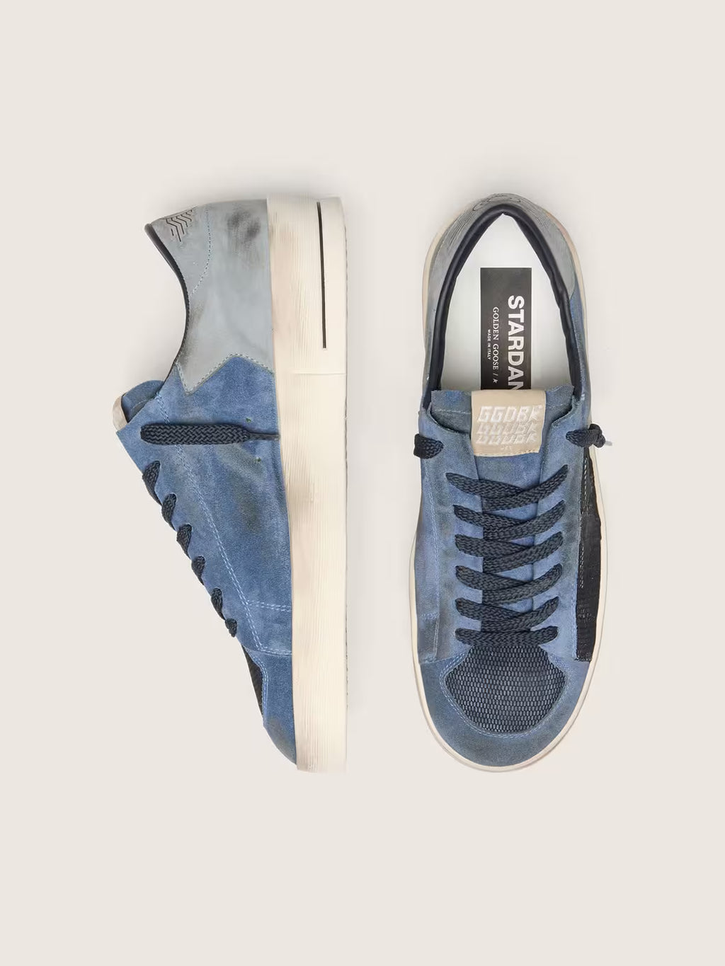 Golden Goose Stardan in blue suede with white star