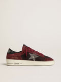 Golden Goose Stardan in black mesh and burgundy suede with white leather star