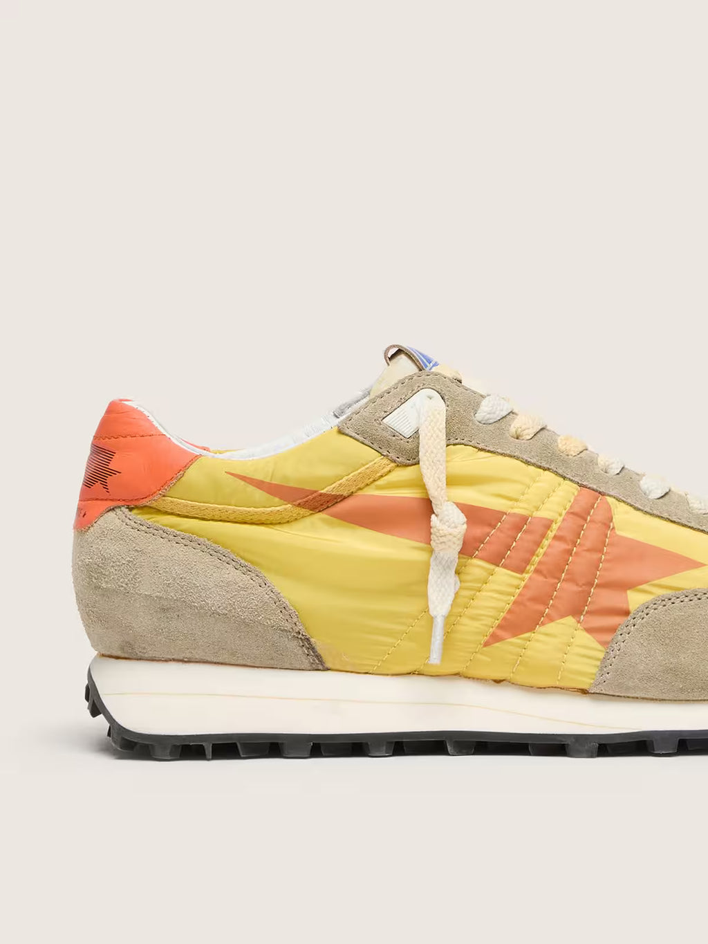 Golden Goose Marathon with yellow nylon upper and orange star