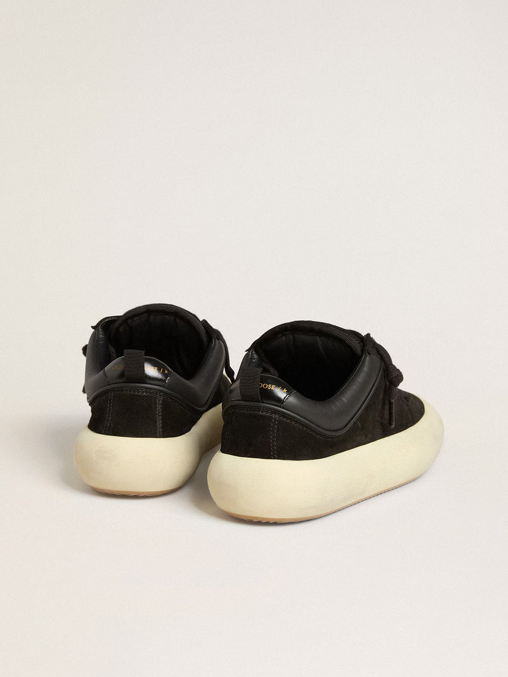 Golden Goose Space-Star Cube in black suede with perforated star