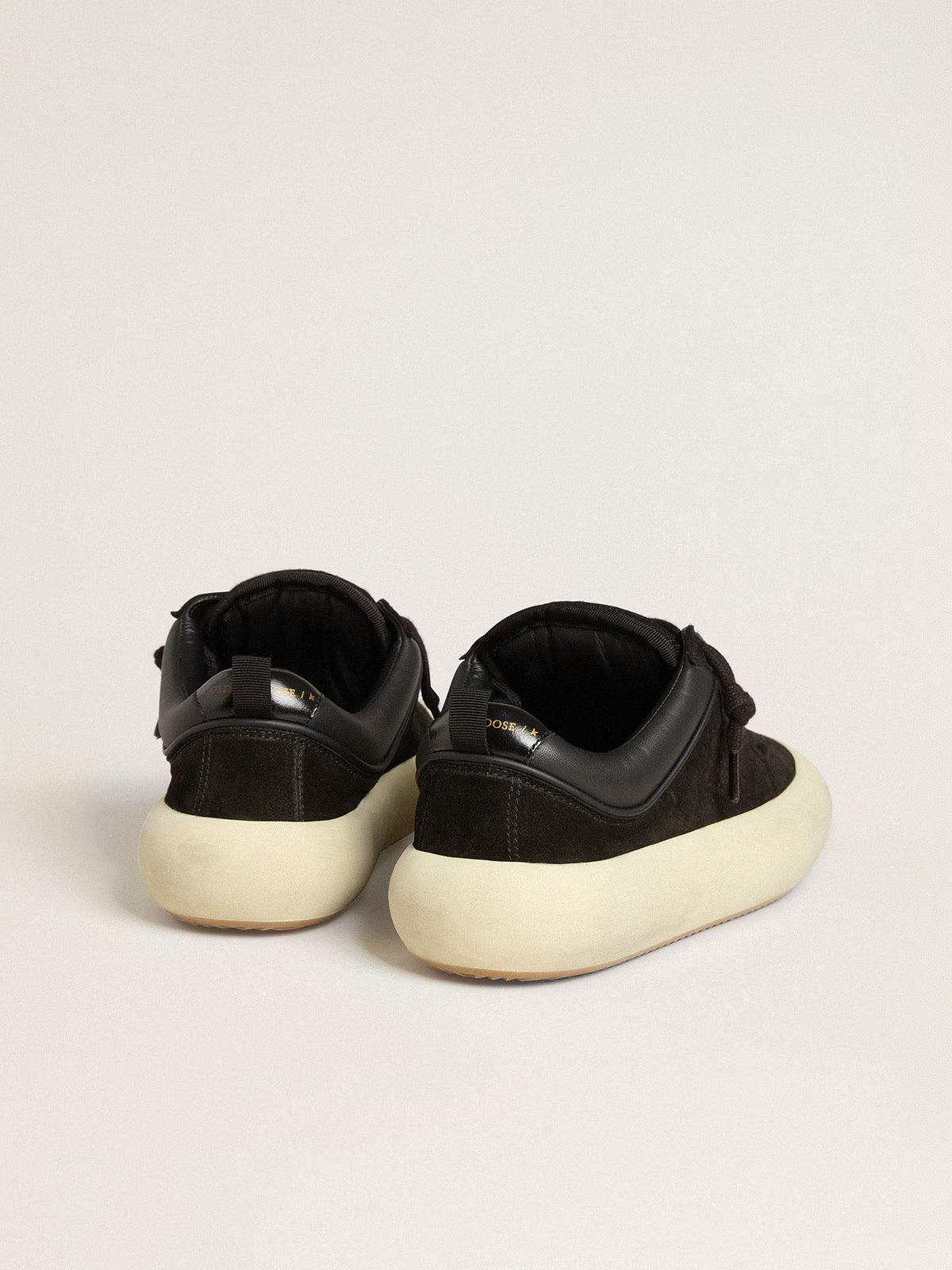 Golden Goose Space-Star Cube in black suede with perforated star