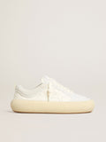 Golden Goose Space-Star Cube in white leather with perforated star