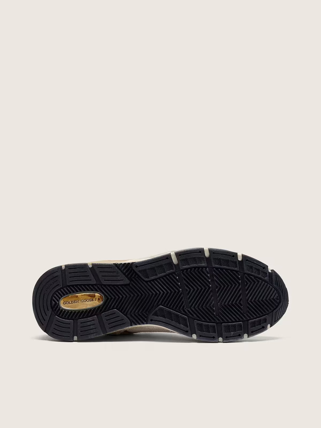 Golden Goose Dad-Star in suede and mesh with white leather star and beige leather heel tab