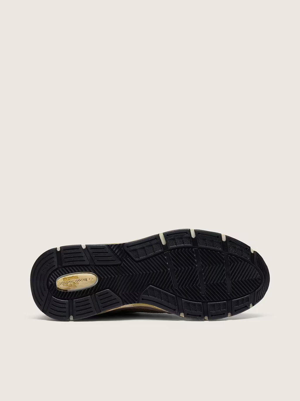 Golden Goose Dad-Star in dove-gray suede and silver mesh with white leather star and suede heel tab