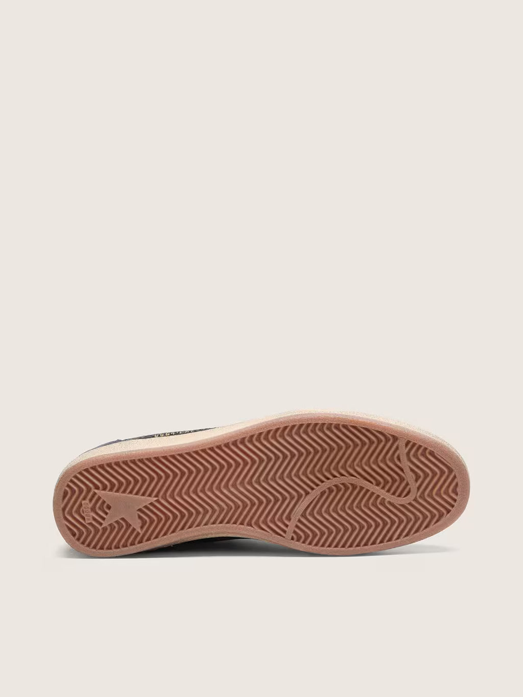 Golden Goose Ball Star in dark blue perforated suede with dark blue suede star