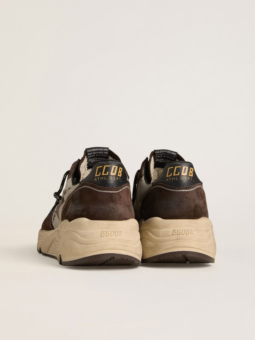 Golden Goose Sole in cream mesh and blue leather with a white leather star