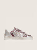 Golden Goose Stardan LAB in burgundy and silver leather and glitter