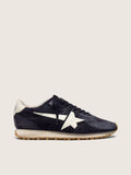 Golden Goose Marathon in blue navy suede with white leather star and heel tab