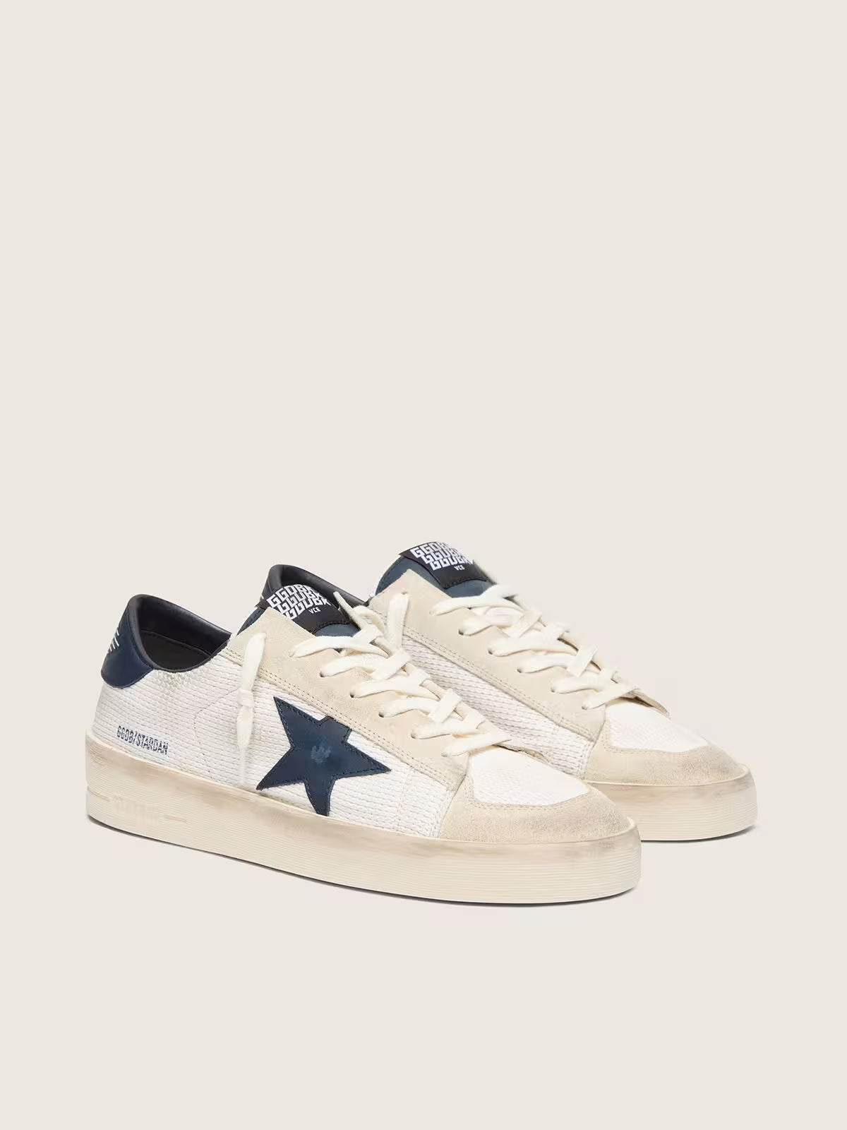 Golden Goose Stardan in beige suede with blue star