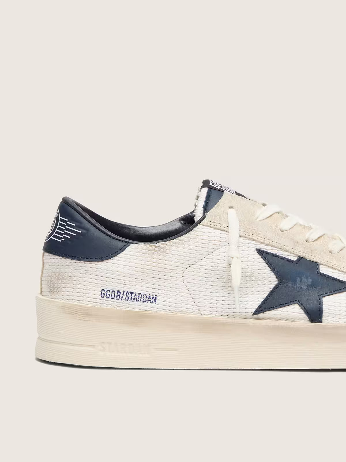 Golden Goose Stardan in beige suede with blue star
