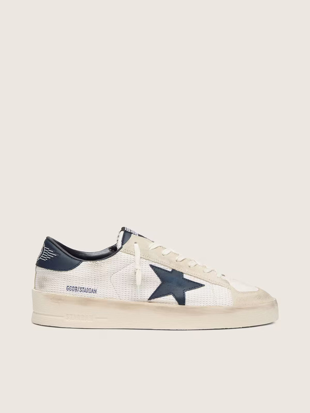 Golden Goose Stardan in beige suede with blue star