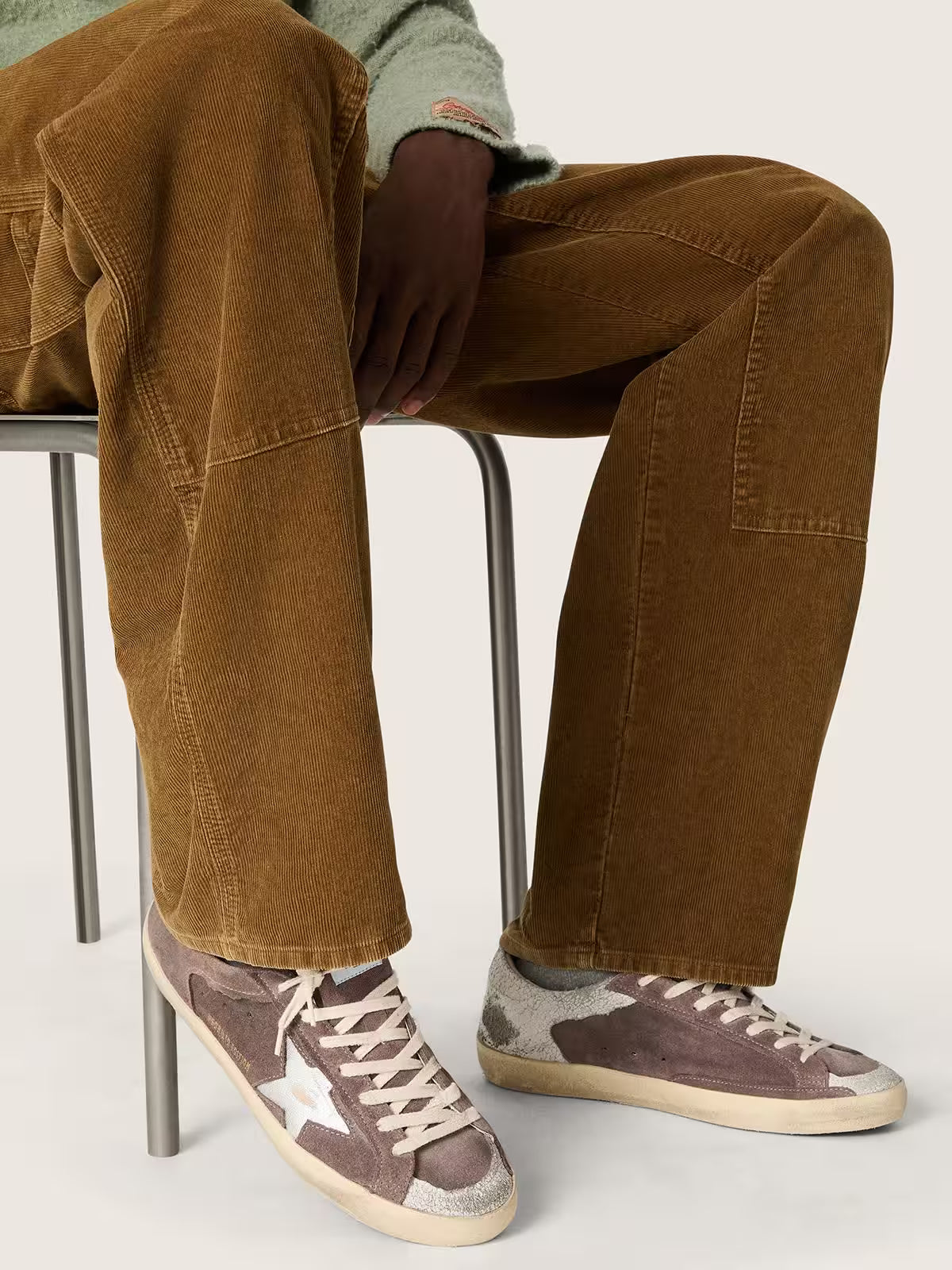 Golden Goose Super-Star LTD in lavender suede with silver star
