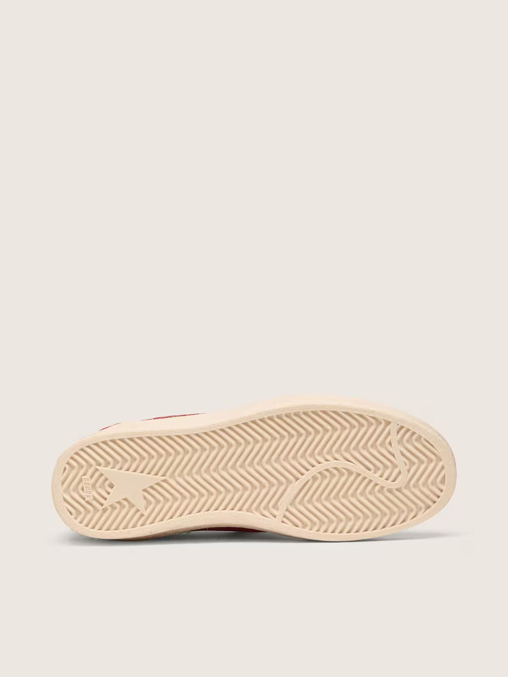 Golden Goose Ball Star in red suede with white leather star and heel tab