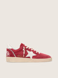 Golden Goose Ball Star in red suede with white leather star and heel tab