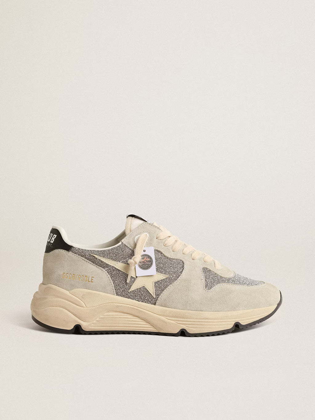 Golden Goose Running Sole embellished with Swarovski crystals and ivory star