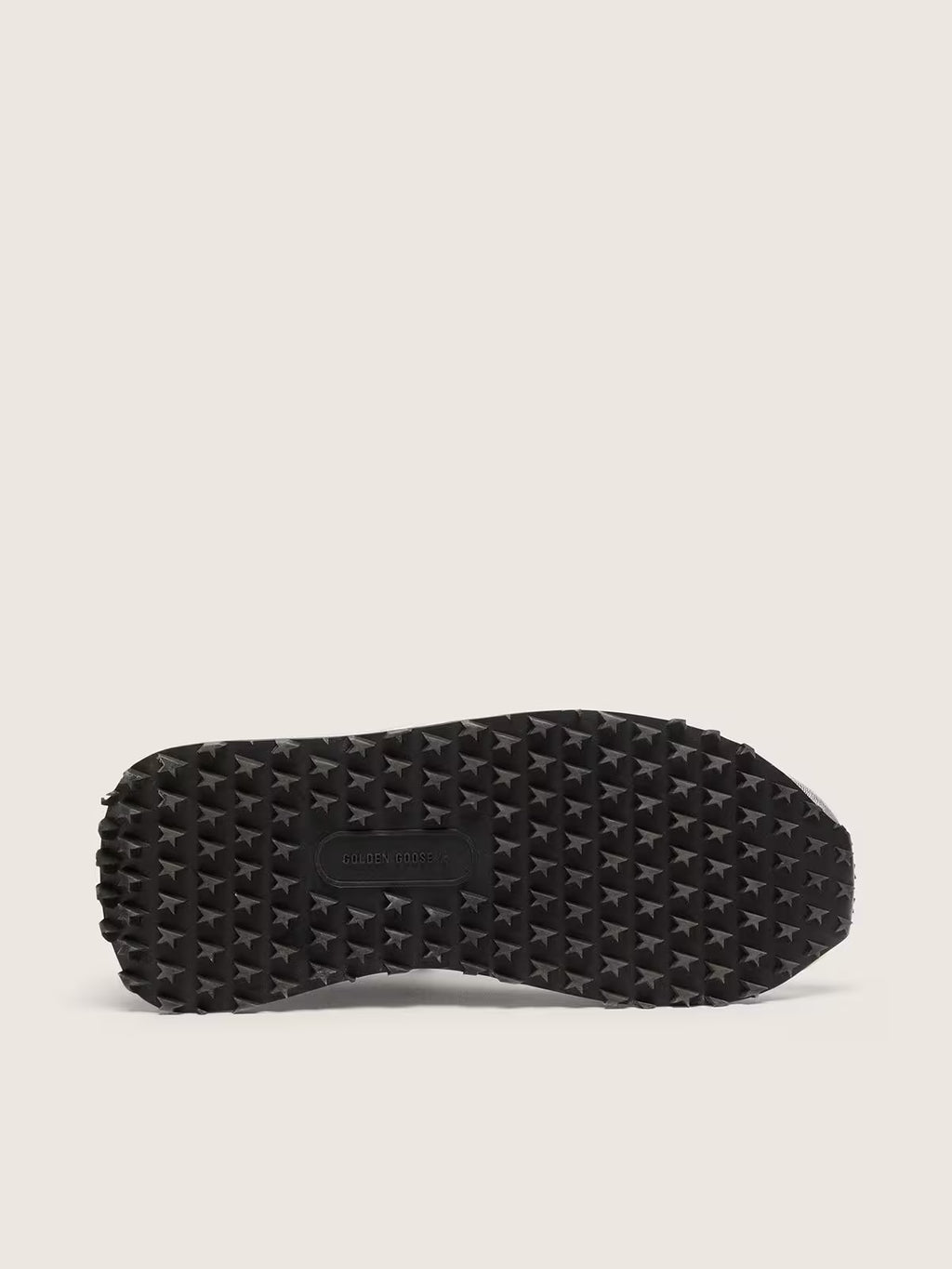 Golden Goose Marathon with silver ripstop nylon upper and gold star