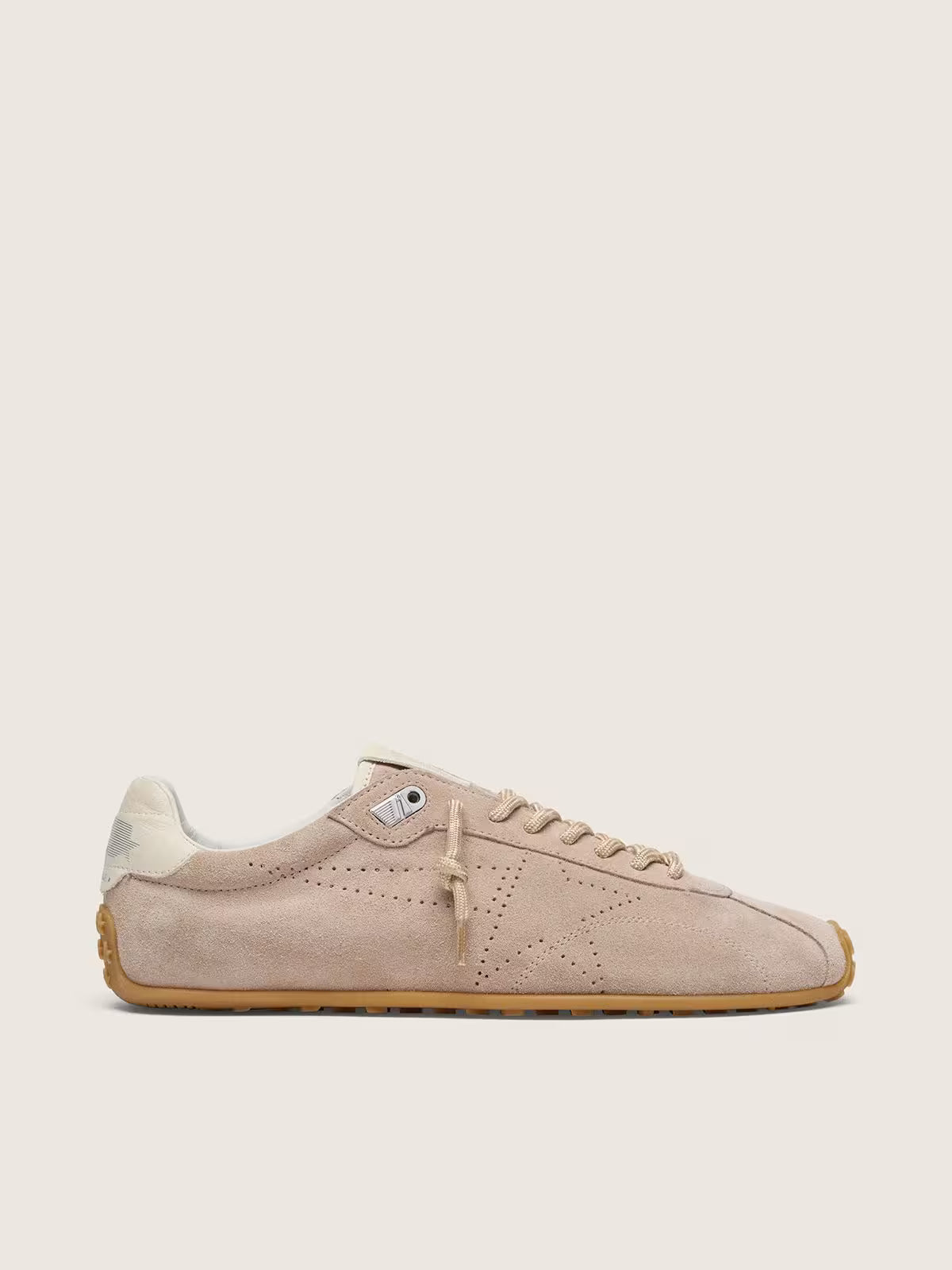 Golden Goose Marathon Speed in pink suede with perforated star and white leather heel tab