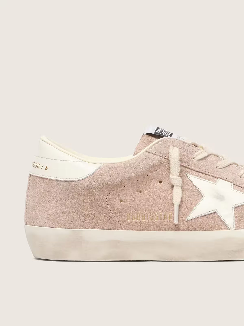 Golden Goose Super-Star in powder-pink suede with white star