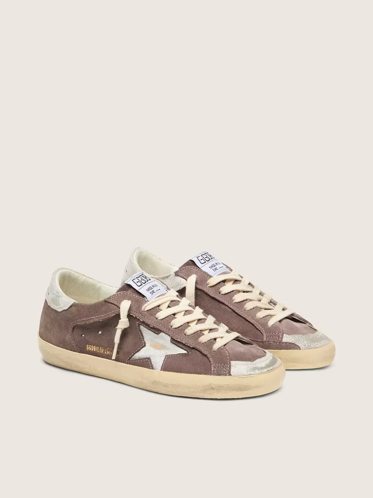 Golden Goose Super-Star LTD in lavender suede with silver star