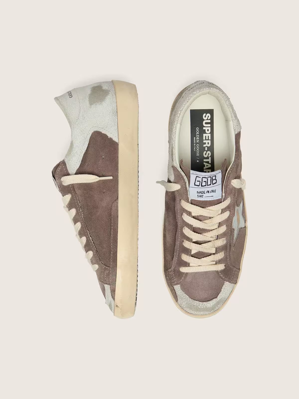 Golden Goose Super-Star LTD in lavender suede with silver star