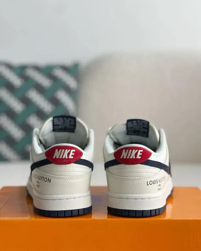 Louis Vuitton x Nike Air Jordan 1 Low 'Deep Blue' (Dunk Low Custom)