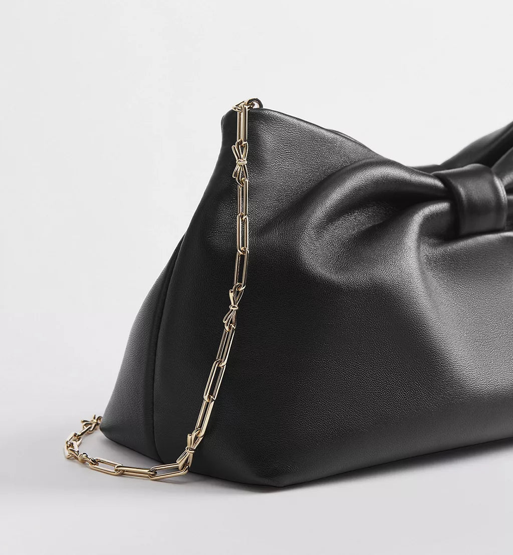 Medium Dior Bow Bag Black Lambskin