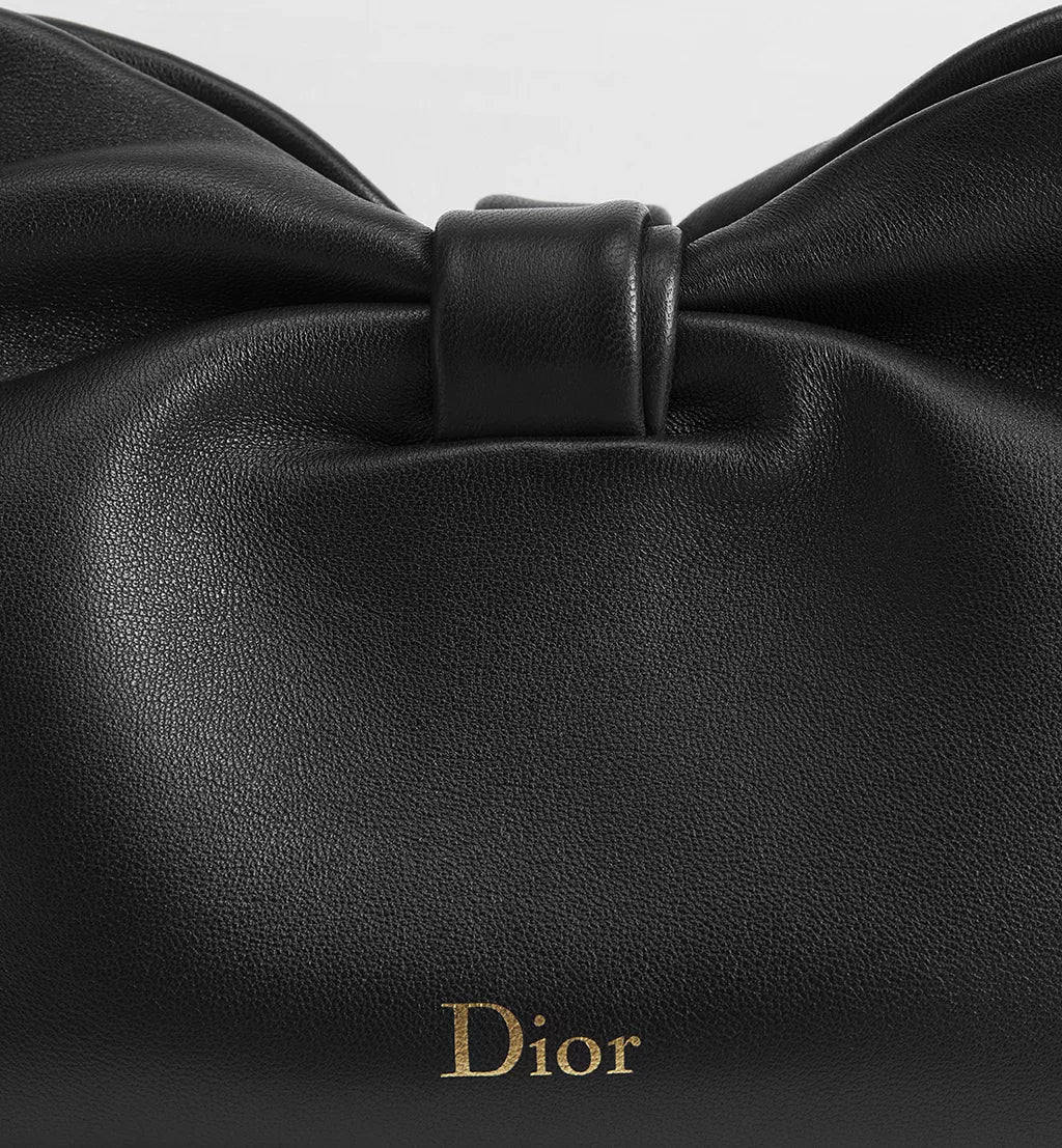 Medium Dior Bow Bag Black Lambskin